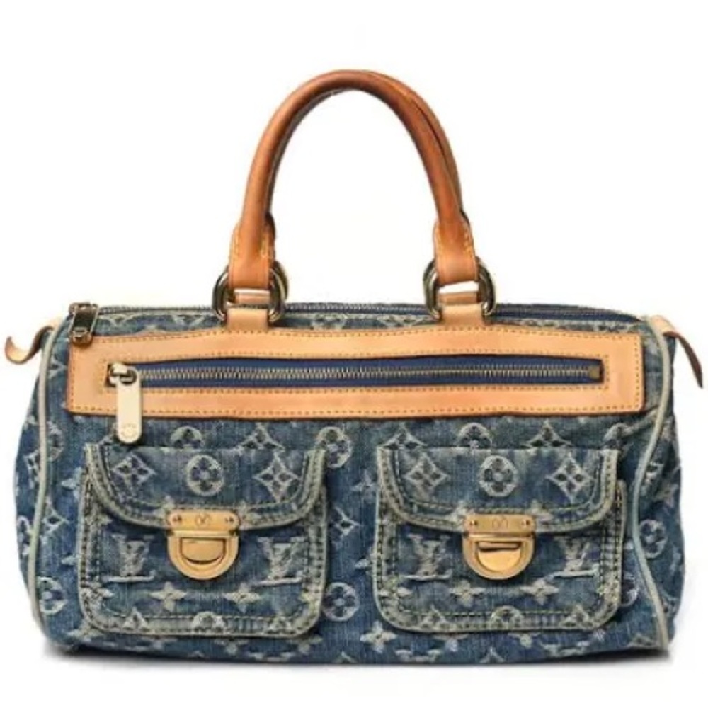 LOUIS VUITTON Denim Neo Speedy Monogram RARE - Picture 1 of 15